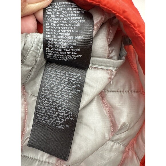 The North Face SuperStrand LT Jacket Hoodie Men's Orange Quilted Full Zip S/P - Picture 8 of 13